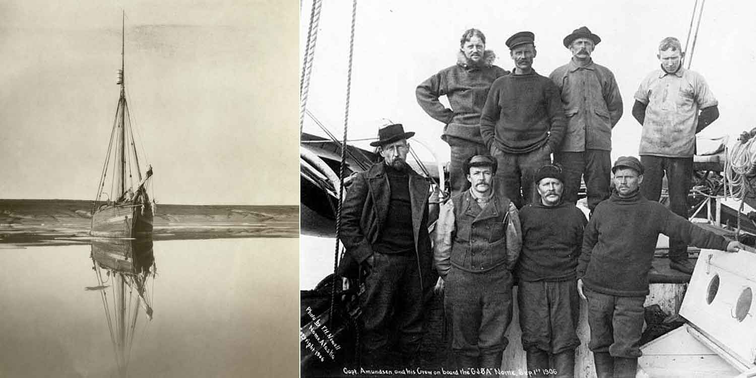 Roald Amundsen and the Gjoa crew