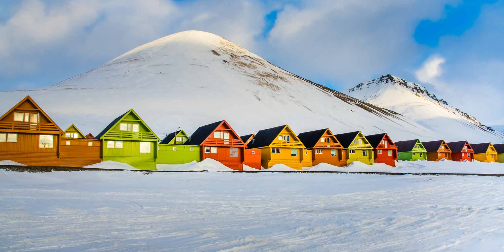 The colorful houses Longyearbyen