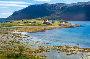 Route E69 between Alta and Honningsvag in Finnmark, Northern Norway