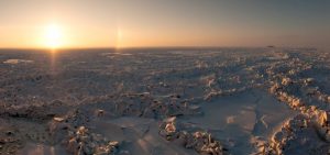 Icebreaker on horizon