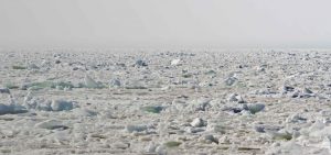 Frozen sea skyline