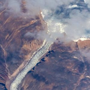 Greenland Glacier from 30,000 ft