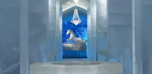 Ice hotel Unicorn entrance