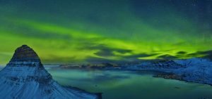 Northern lights panorama