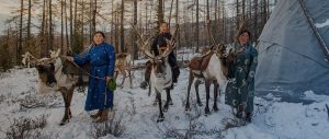 Mongolian reindeer herder women