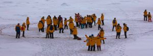 Tourists at the North Pole