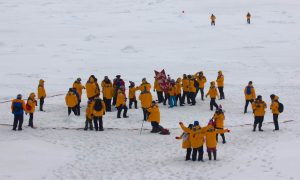 Tourists at the North Pole