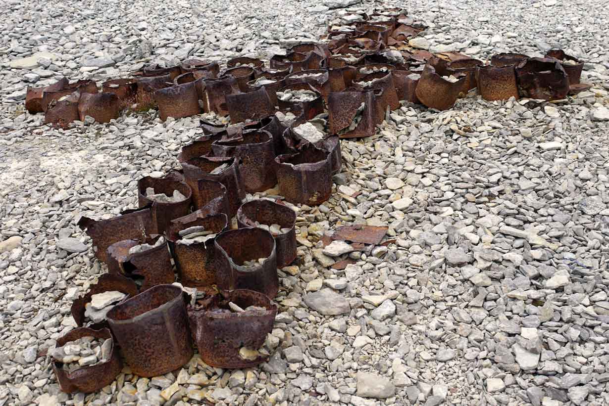 Franklin expedition tin cans on the beach